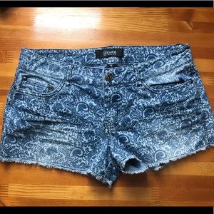 Faded/Patterned Jean Shorts